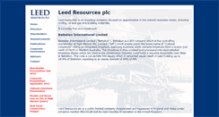 Desktop Screenshot of leedresourcesplc.com